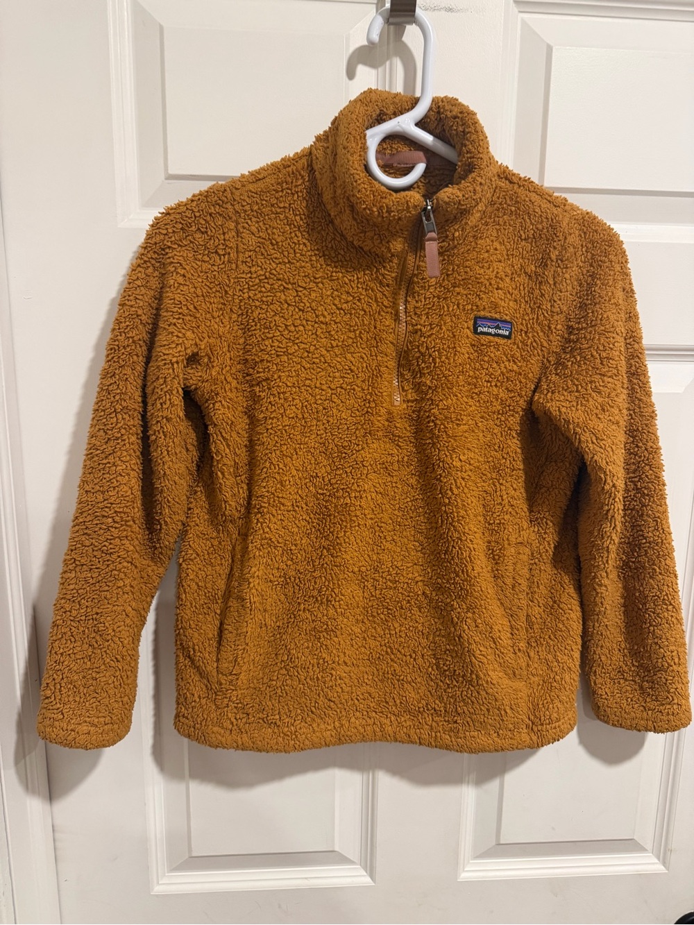 Patagonia Kids Half-Zip Sherpa Fleece in Caramel